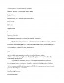 Master of Business Administration Subject Outline