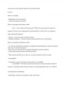 Accg 100: Accouting in Socitey Lecture Notes