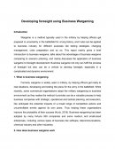 Developing Foresight Using Business Wargaming